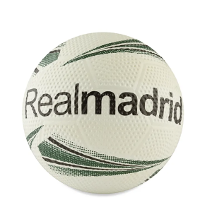 توپ فوتبال لاستیکی باشگاهی طرح ریال مادرید سایز 4 | سفید