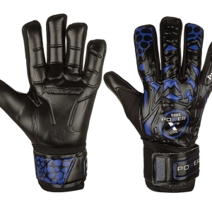 دستکش فوتبال گلری دروازه بانی فنردار پاورایکس 5005 | مشکی/آبی